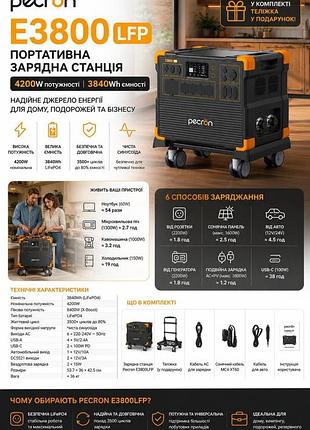 Pecron e3800 lfp — потужна зарядна станція для дому та бізнесу