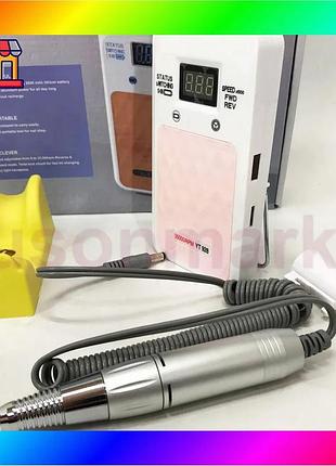 Bs портативний фрезер для best mix нігтів nail drill yt-928 акумуляторний з індикатором заряду на 35 0 bas77/n