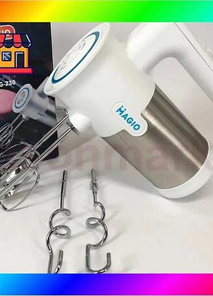 Bs миксер ручной magio best mix mg-230, мощный миксер, миксер блендер ручной, бытовые миксеры, кухонны bas77/n