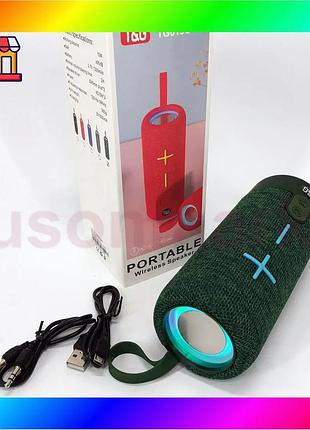 Bs портативна bluetooth колонка best mix tg619c fm-радіо usb/tf з ремінцем, колонка з акумулятором. ко bas77/n