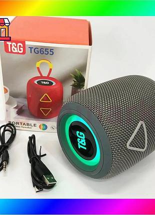 Bs портативна колонка tg655 best mix 5w з rgb підсвічуванням та ремінцем, гучна блютуз колонка. колір: bas77/n