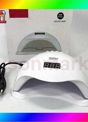 Bs лампа для маникюра best mix sun 5 nail lamp fd93-1 led для сушки гель лака с таймером для домашнего bas77/n