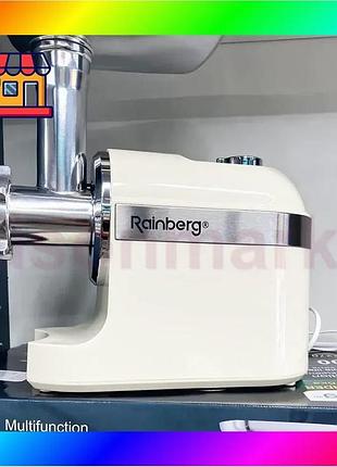 Bs мясорубка rainberg rb-2270 best mix с реверсом и насадками для шинковки и колбас 3800w white bas77/n