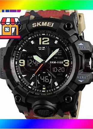 Bs часы наручные мужские best mix skmei 1155bag red camo, брендовые мужские часы. цвет: красный камуфл bas77/n