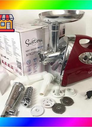 Bs электромясорубка suntera smg-5420r best mix 1800 вт, электромясорубка соковыжималка для томатов, мя bas77/n