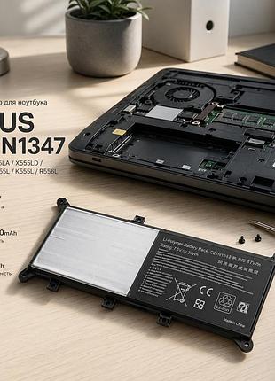 Аккумулятор для ноутбука asus c21n1347 7.6v 5000mah 38wh для x555l/x555la/x555ld /x555ln/a555l/k555l/r556l