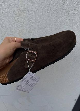 Клоги ортопедичні жіночі чоловічі шоколад коричневі birkenstock boston  шльопанці  біркеншток биркенсток
