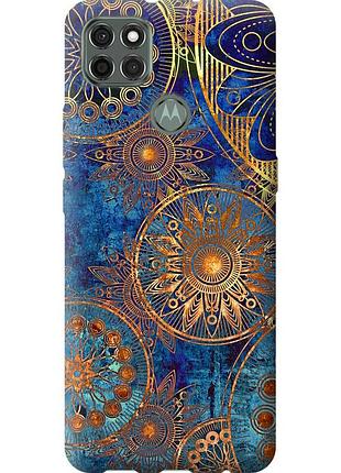 Чехол силиконовый на телефон motorola g9 power золотой узор "678u-2229-58250"