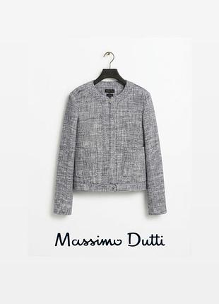 Елегантний твідовий жакет / легка куртка massimo dutti, розмір s-m, ідеальний стан