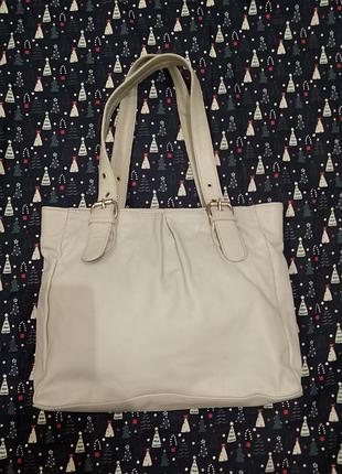 Сумка голуба  шкіряна. 28#23#10 см.accessorize