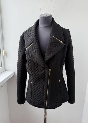 Стьобана чорна куртка-жакет косуха joseph ribkoff (канада), оригінал, розмір l/xl