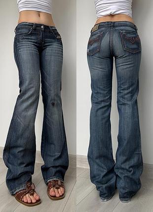 Diesel винтаж джинсы синие 36 s средняя низкая талия посадка у2k vintage клеш flared bootcut 2000ые