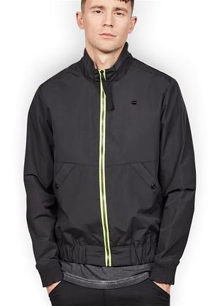 Чоловіча нейлонова куртка вітровка g-star raw deline track overshirt чорна розмір с