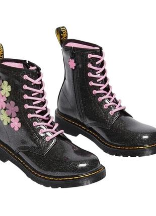 Дитячі черевики dr. martens 1460 j glitter