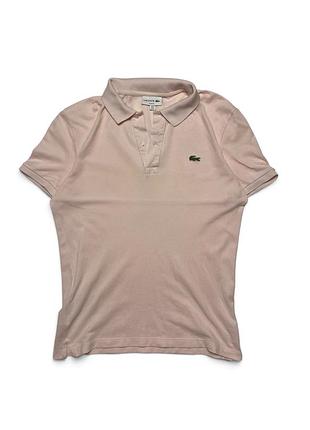 Жіноче поло lacoste slim fit рожеве m