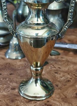Винтажная латунная ваза-амфора cobres barracha (португалия), 16см