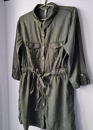 Сукня zara хакі, м, на гудзиках