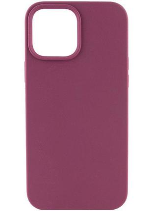 Чохол silk (aa) no logo with magnetic fit для apple iphone 12 pro max (6.7") бордовий / plum