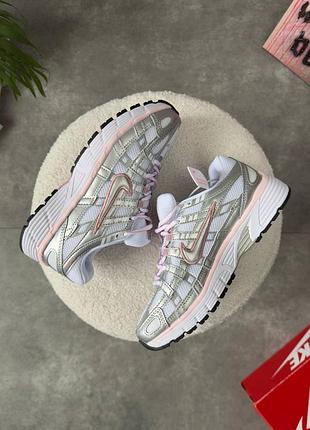 Nike p-6000 white elemental pink