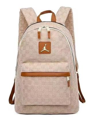 Jordan monogram рюкзак бежевий коричневий джордан nike