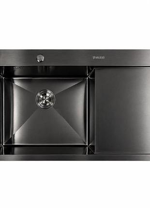 Кухонная мойка pvd черная cm 100*50 l valeso handmade (3.0/1.0)