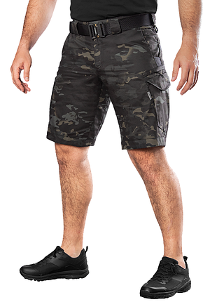 Шорти герць twill multicam black легкі шорти з кишенями карго, зі зносостійкої тканини