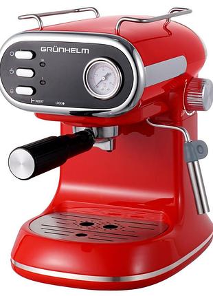 Эспрессо кофеварка gec09, 850вт 15 бар (grunhelm)