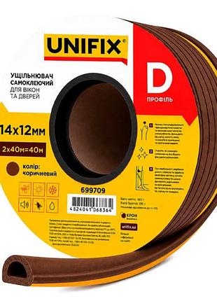 Ущільнювач гумовий unifix d 14 x 12мм x 40м коричневий (699709)