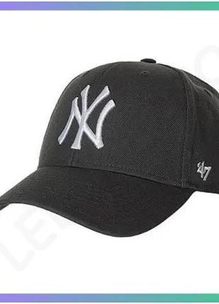 Кепка 47 brand yankees графіт унісекс регульована спортивна кепка для активного відпочинку sku_b-mvpsp17wbp-cc