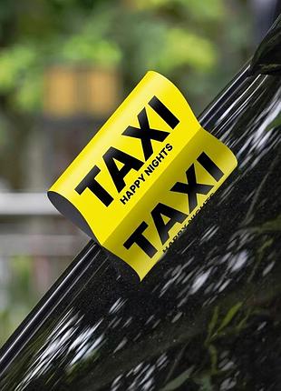 Наклейка - бирка на авто " taxi - такси " - бирка - мини-этикетка - подарок на авто - декорация на авто