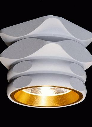 Світильник накладний точковий led 168f білий / золото diasha