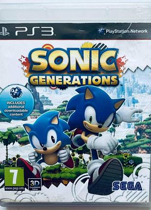 Sonic generations, б/в, англійська версія - диск для playstation 3