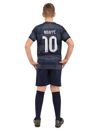 Форма футбольная детская с символикой футбольного клуба real madrid mbappe 10 гостевая 2026 серый