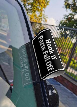 Наліпка - бірка на авто " honk " - бірка - міні-етикетка - подарунок на авто - декорація на авто
