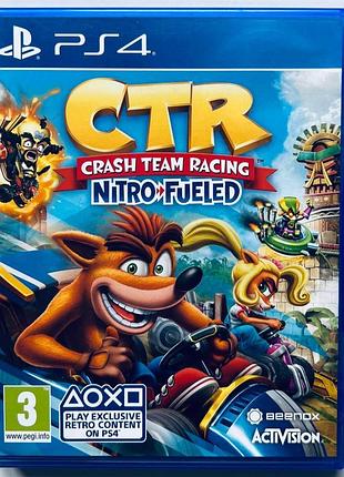 Crash team racing nitro-fueled, б/у, английская версия - диск для playstation 4
