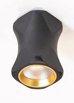 Світильник накладний точковий led 168c-g-bk (30 w) чорний / золото diasha