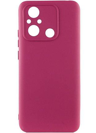 Чохол silicone cover ummi lakshmi full camera (aa) для xiaomi redmi 12c / poco c55 бордовий / marsala