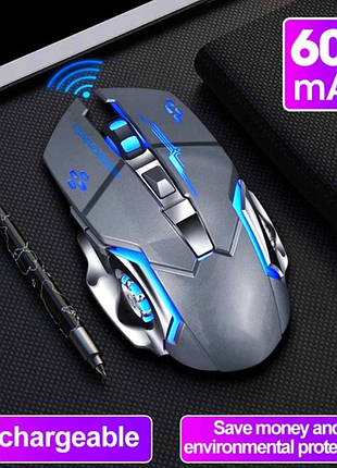 Ігрова бездротова миша з акумулятором та підсвіткою abc bluetooth usb