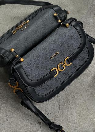 Кожаная сумка с ремешком через плечо для женщины от guess женская сумочка кросс боди гесс фирменная сумка 24.5х14х6 см