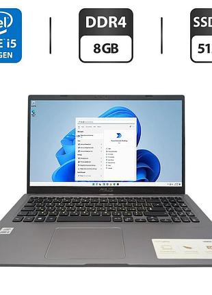 Ультрабук asus vivobook 15 x515 / 15.6" (1920x1080) ips / intel core i5-1035g1 (4 (8) ядер по 1.0 - 3.6 ghz) / 8 gb ddr4 / 512 gb