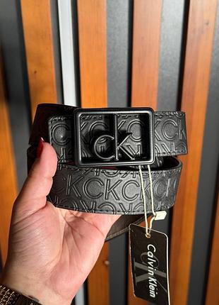 Фірмовий пояс для жінки жіночий шкіряний ремінь на 105 см від calvin klein широкий пасок кельвін кляйн з металевою пряжкою