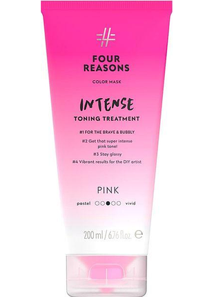 Интенсивно тонирующая маска для волос fourreasons color mask intense toning treatment pink 200мл