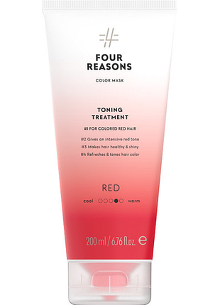 Тонирующая маска для волос fourreasons color mask toning treatment red красная 200мл