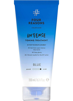 Интенсивно тонирующая маска для волос four reasons color mask intense toning treatment blue 200мл