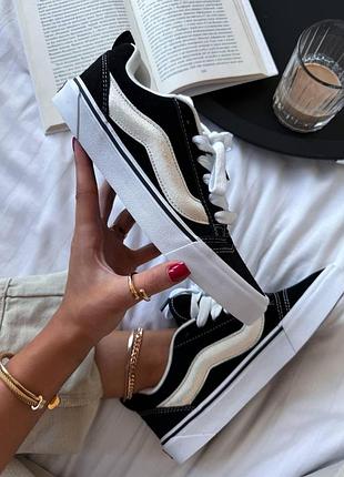 Чорні кеди vans knu skool skool potato х ванс 45