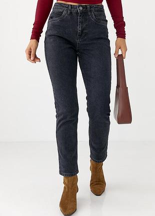 Жіночі джинси mom fit - чорний цвет, 34р (є розміри)