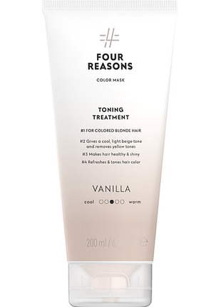 Тонирующая маска для волос fourreasons color mask toning treatment vanilla ваниль 200мл