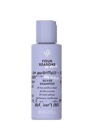 Шампунь проти небажаної жовтизни волосся four reasons original silver shampoo 60 мл