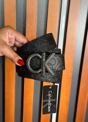 Жіночий шкіряний ремінь на 105 см від calvin klein широкий пасок кельвін кляйн з металевою пряжкою фірмовий пояс для жінки