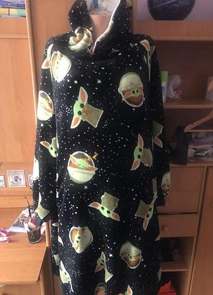 Меховушка, плюшева туника, худи, 2xl. довга,  star wars. слип, пижама